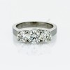 18k White Gold 3 Stone Trellis 1.81ct Diamond Engagment Ring